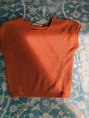 moon & madison Chunky Knit Top in Rust Orange